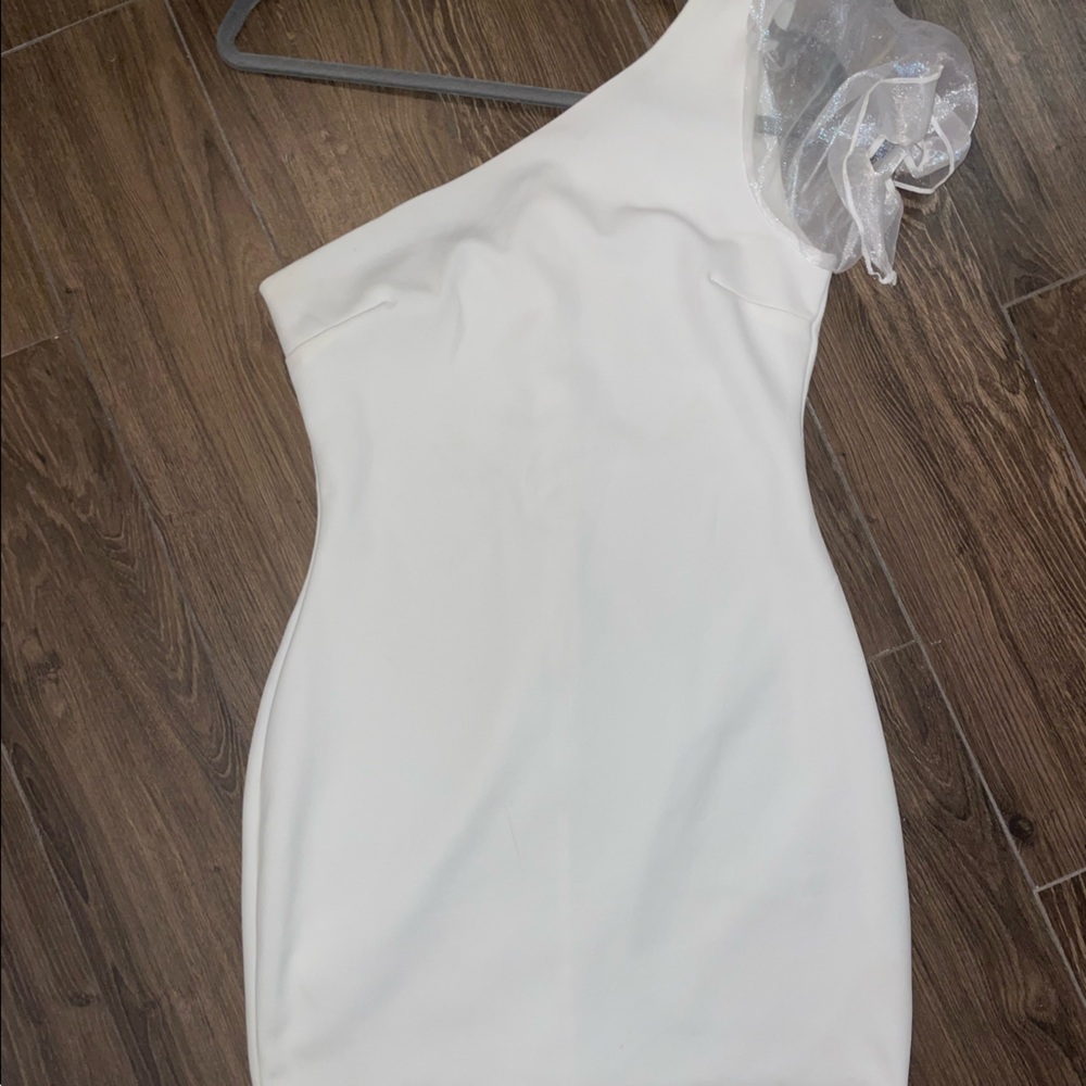 White semi formal dress